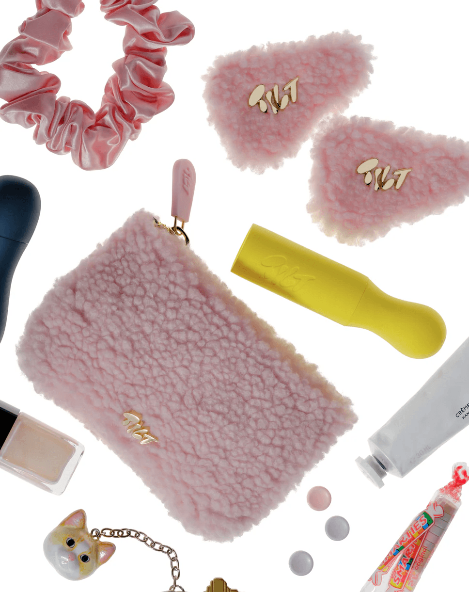 Branded merchandise created by Twelve for Tilt Makeup; Hair accessories & pouches