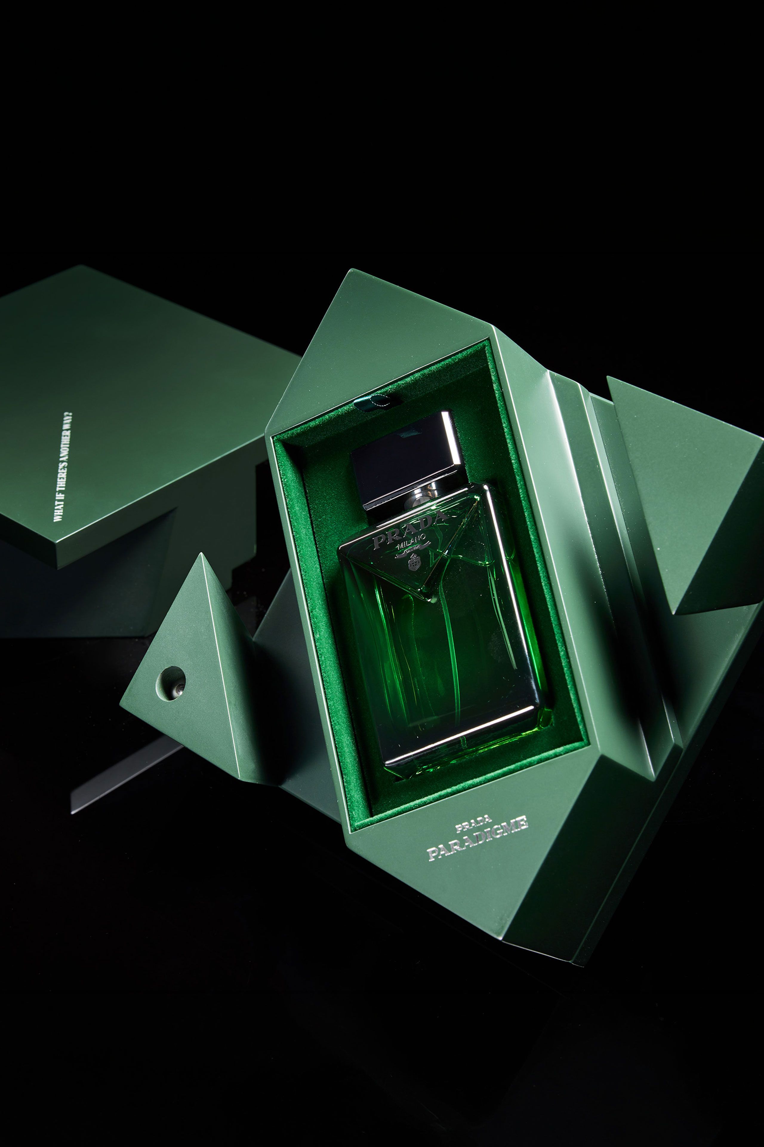 Prada Paradoxe fragrance launch featuring custom puzzle-box unboxing experience