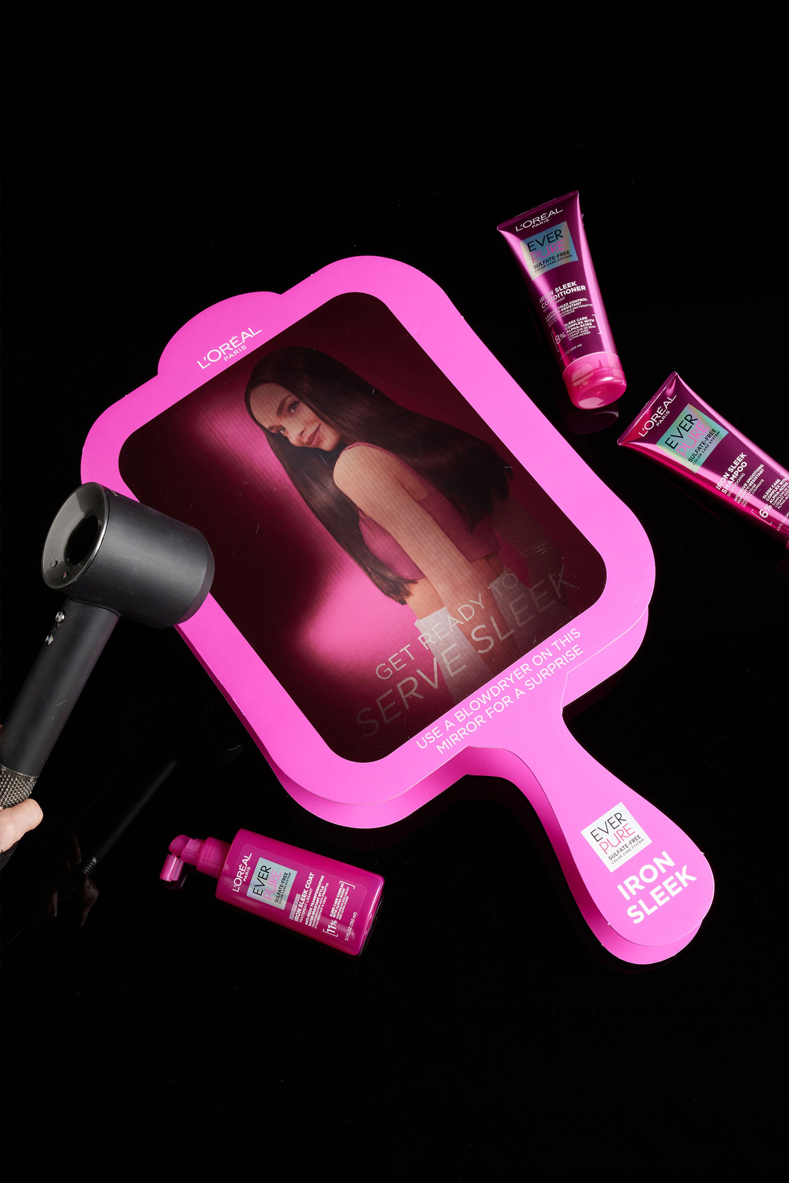 L'Oréal Paris EverPure Iron Sleek PR mailer with interactive heat-activated packaging