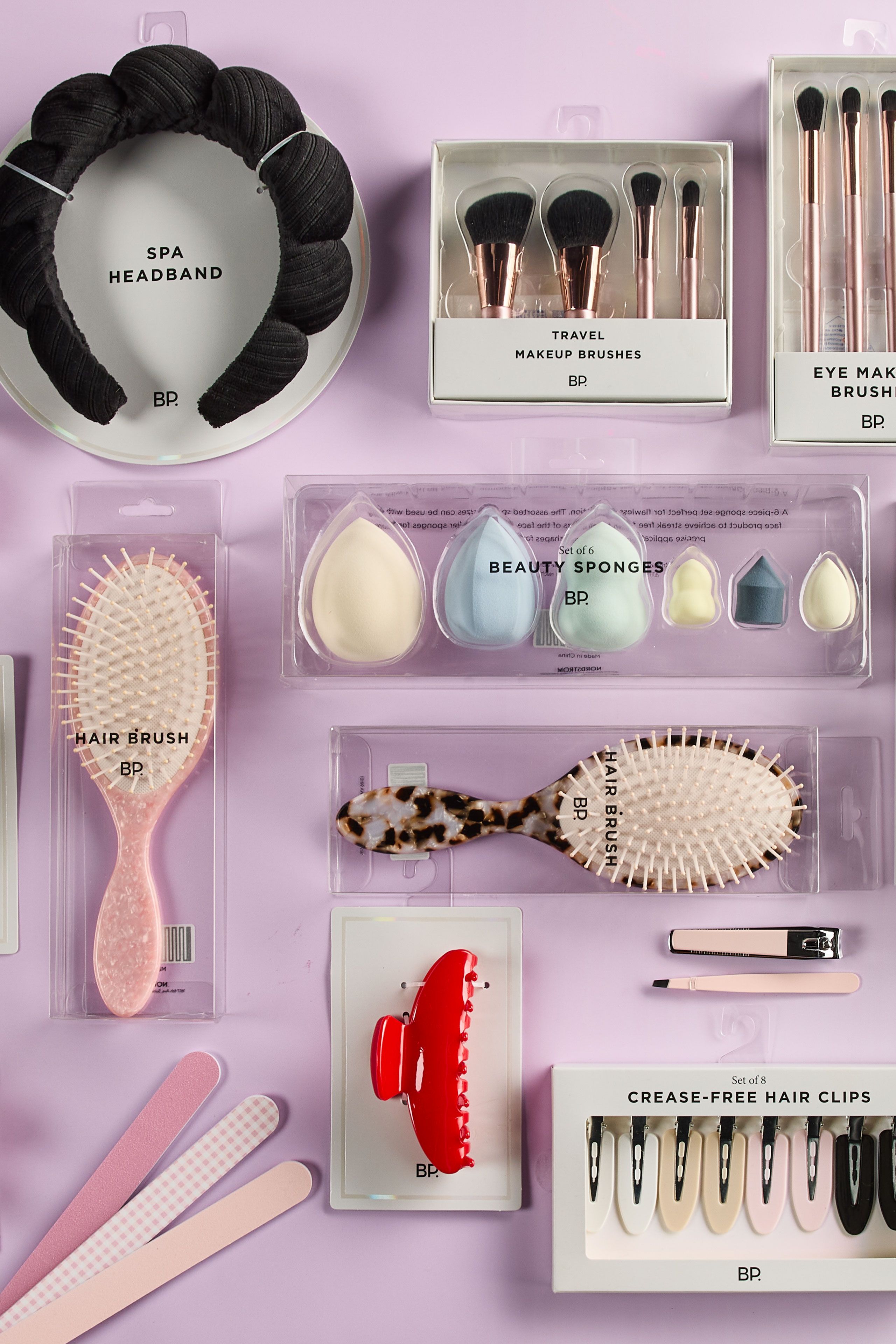 BP. by Nordstrom beauty accessories collection with custom retail packaging